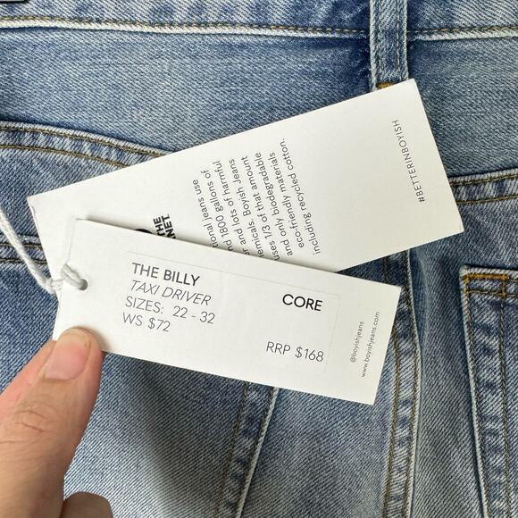 Boyish by HER NWT The Billy Taxi Driver High Rise Distressed Cotton Skinny Jeans - Picture 10 of 12